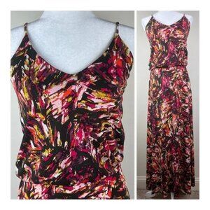 Evereve | Allison Joy Millie Abstract Sleeveless Stretchy Flowy Maxi Dress | S